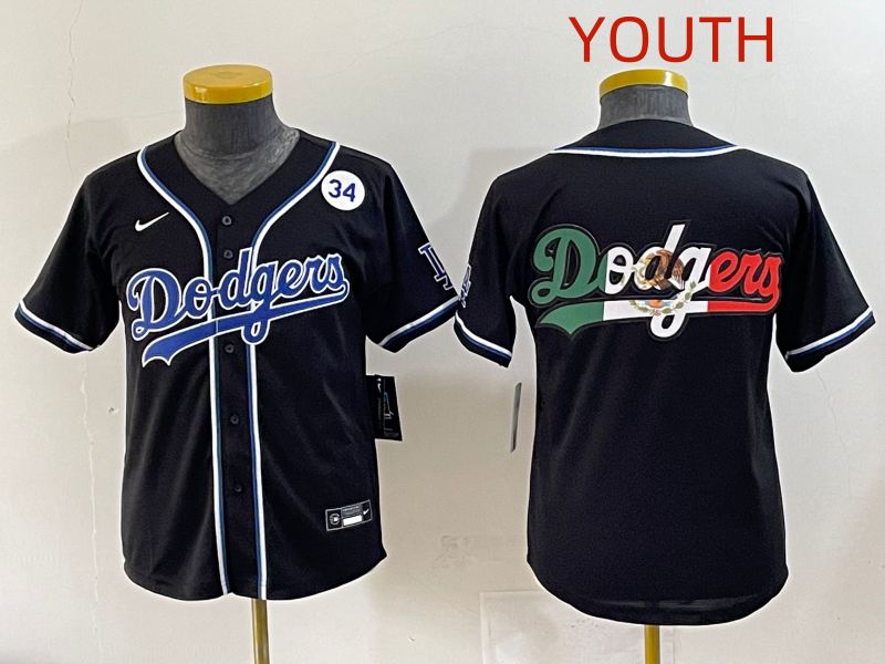 Youth 2025 Los Angeles Dodgers Blank Black Three generations Fashion Nike MLB Jersey style 14